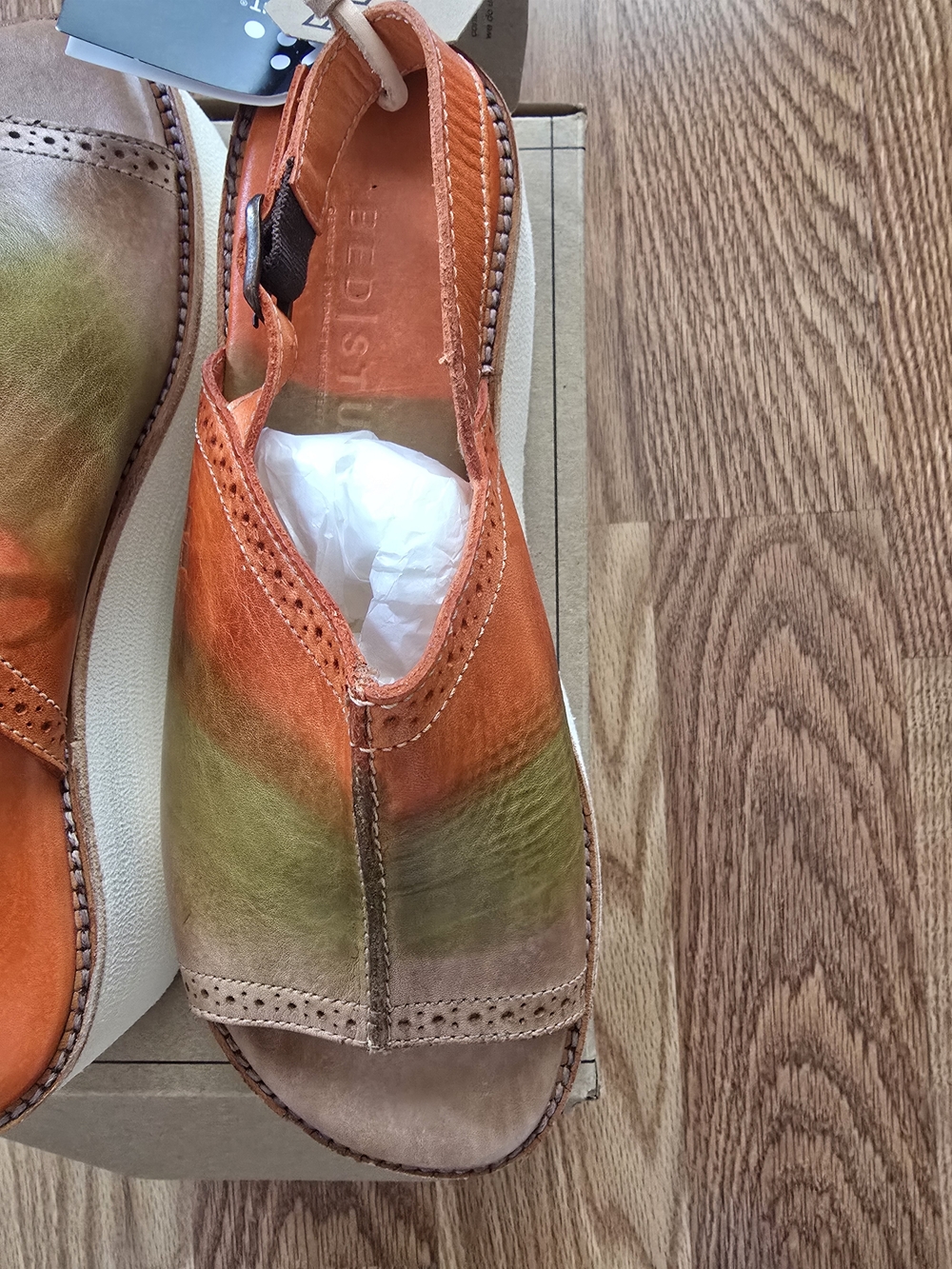 Womans Brand New Size 8.5 Bed|Stu LIBRARY MELON ID SANDALS. PLATFORM SANDAL 🤩 - Picture 9 of 16